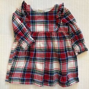 Gap 6-12 Month Red Plaid Flannel Holiday Dress